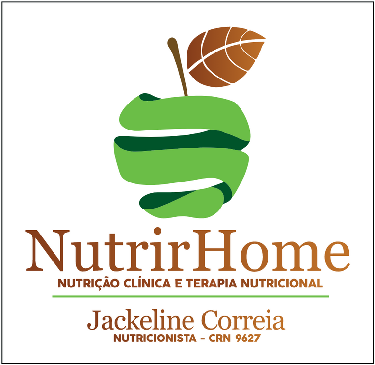 Logotipo da marca e nome da nutricionista, Jaqueline Correia, 